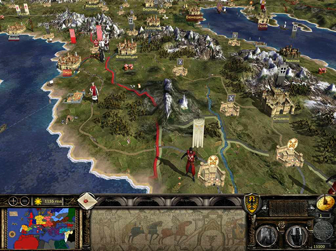 Карта в игре Medieval II: Total War